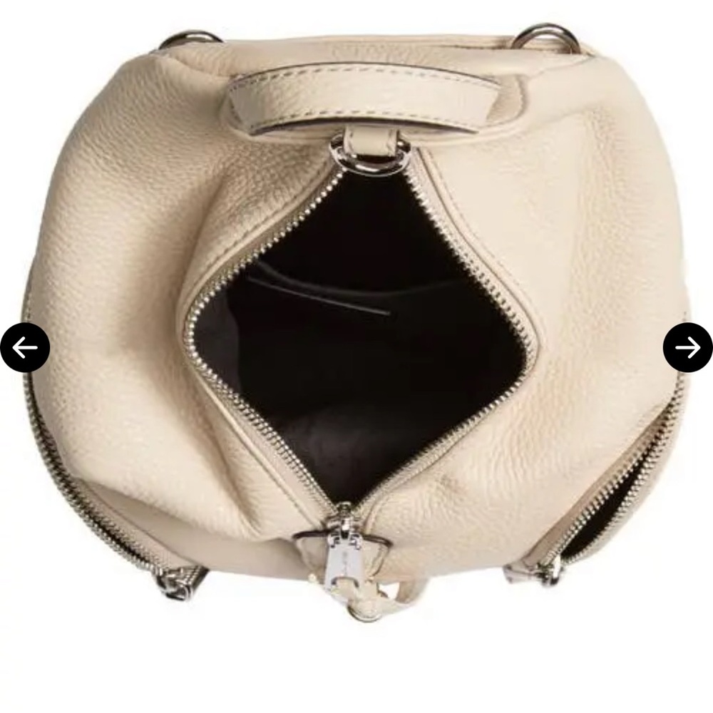 Rebecca Minkoff Pebbled Leather Mini Backpack in Light Cream - Picture 5 of 7